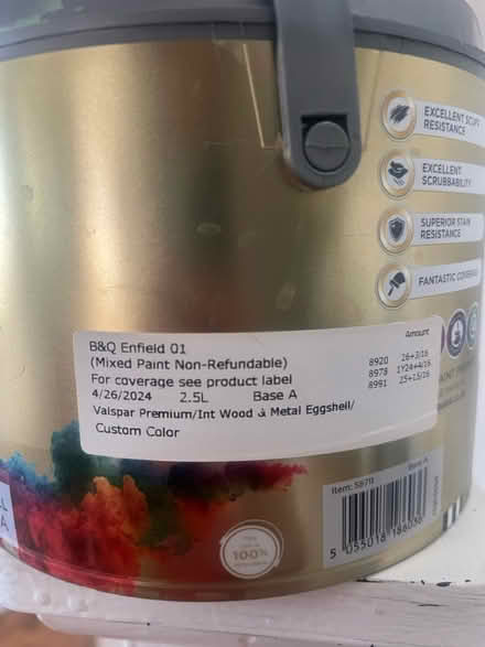 Photo of free Nearly full light green paint (Enfield N21) #2