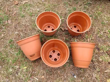 Photo of free Orange Plastic Planters (N. Lakeside in Henrico) #1