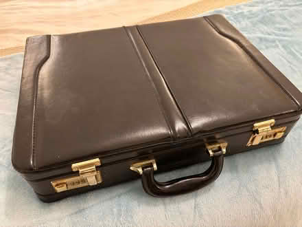 Photo of free Black leather briefcase (Potten End HP4) #1