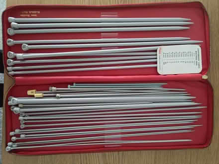 Photo of free Vintage knitting needles and case (Foster Farm) #1