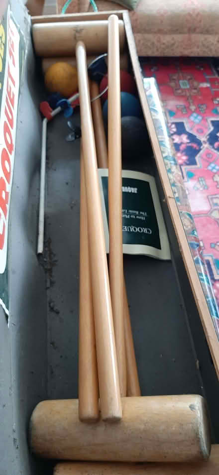 Photo of free Croquet set missing 5 hoops and central peg (Walton Manor OX2) #1