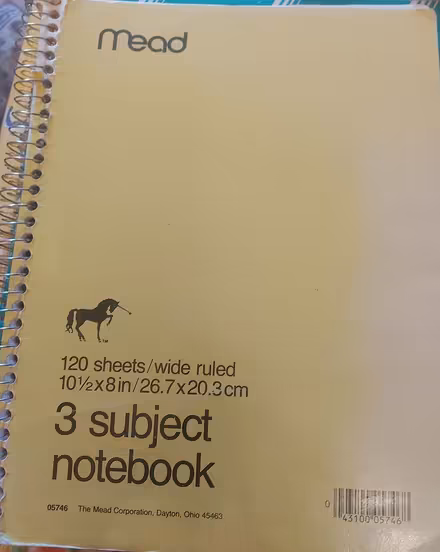 Photo of free Notebooks, pkg lined paper (St. Clair-Christie) #2