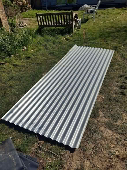 Photo of free 3 sheets of lightweight galvanized corrugated steel (Fishbourne PO19) #2
