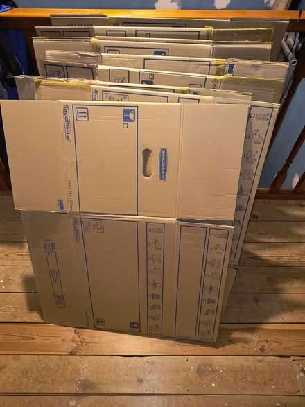 Photo of free 9x Bankers Box Cardboard Boxes (Hitchin - SG4) #1