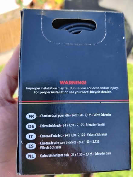 Photo of free Raleigh 24" Inner Tube (Northwich CW8) #3