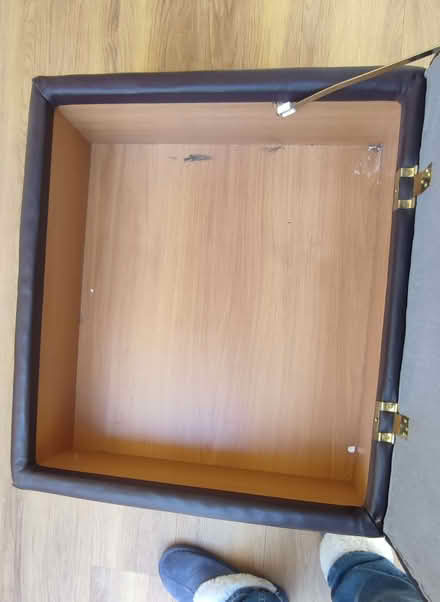 Photo of free Leather Storage Pouf - Chocolate Brown (Pickford Green CV5) #2