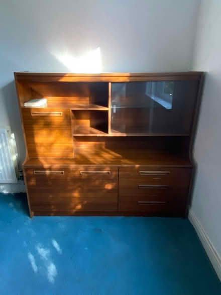 Photo of free Teak wall unit with light (Newcastle under Lyme ST5) #1