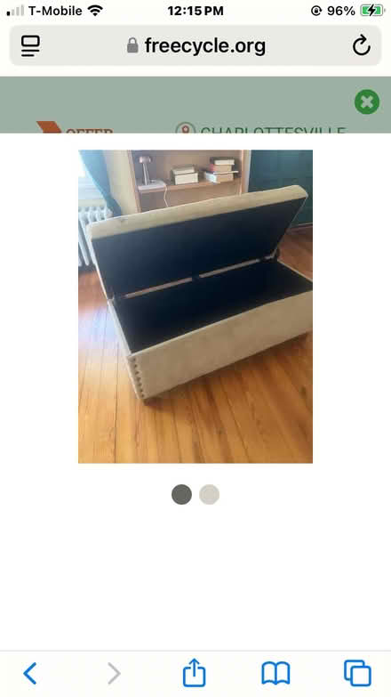 Photo of free Suede covered storage bench (Pantops/Proffit Road) #2
