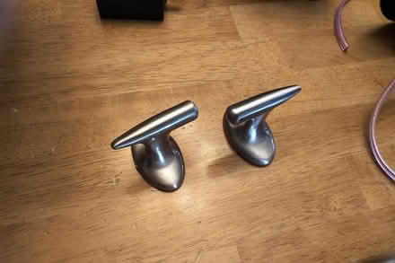 Photo of free Towel hangers - 2 brush nickel (Fisher & Meadowlands) #1