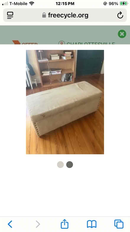 Photo of free Suede covered storage bench (Pantops/Proffit Road) #1