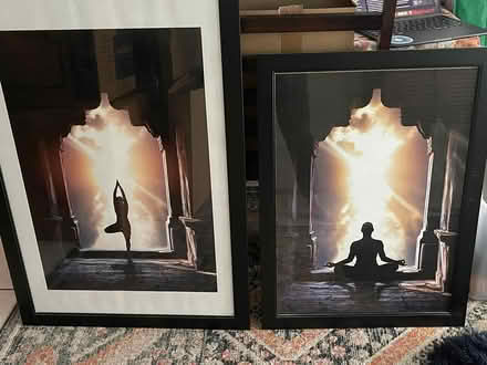 Photo of free Two Large Glass Frames w/ Prints (Near The Palms in Kendall MIA) #1