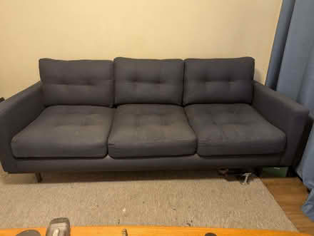 Photo of free Blue 3 seater sofa (Markinch KY7) #2