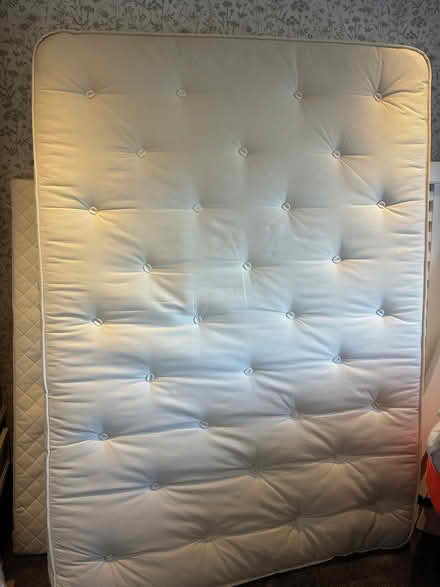 Photo of free Wooden Bed Frame & Double Mattress (Ware SG12) #2