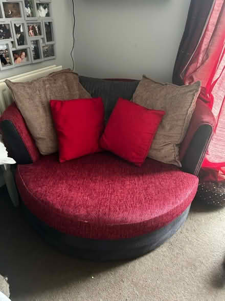 Photo of free Large cuddle chair and stool (Driffield, YO25) #1