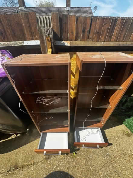 Photo of free Two glass fronted cupboards- shelves and drawers (Warners End HP1) #2