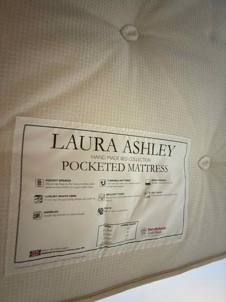 Photo of free Wooden Bed Frame & Double Mattress (Ware SG12) #1