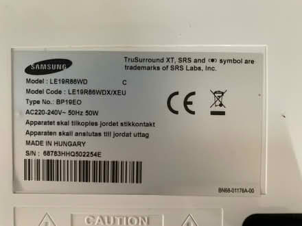 Photo of free Samsung 19 inch TV (Ware SG12) #2