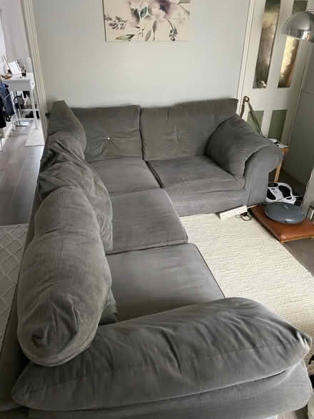 Photo of free Grey corner sofa (Rainham RM13) #1