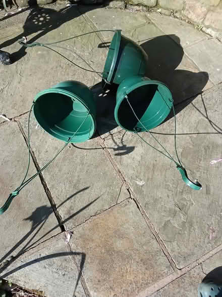 Photo of free 3 Green Plastic hanging baskets (empty) (Heskin Green PR7) #1