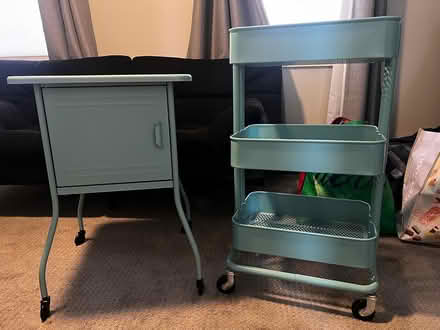 Photo of free Metal side table/storage cart (Near Groton Center) #1