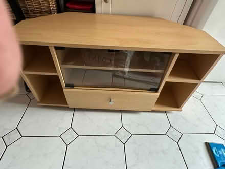 Photo of free TV media unit cupboard corner with castors (Purley CR8) #1
