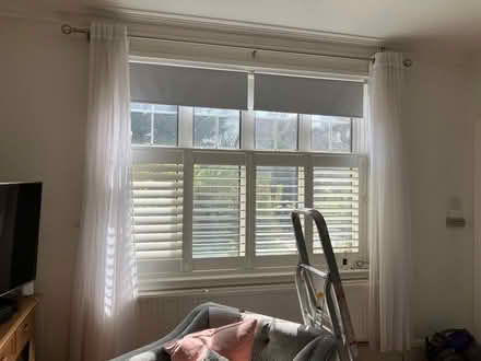 Photo of free Pair of eyelet voile long curtains (Thames Ditton) #3