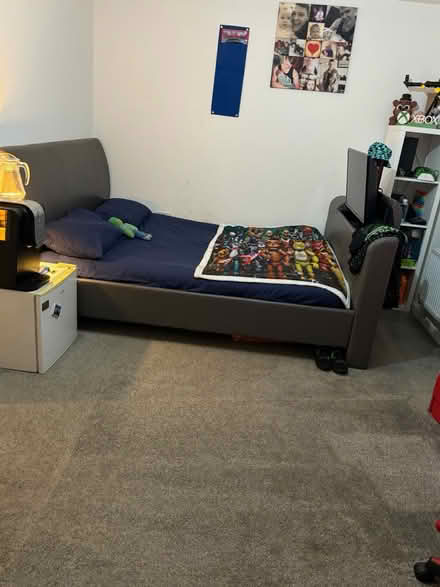 Photo of free King size faux leather TV bed (ME15 8) #3