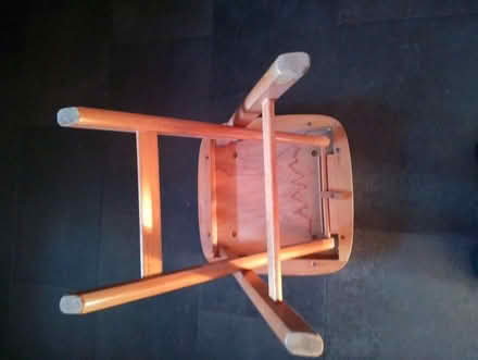 Photo of free Fold-away stool wooden with vinyl padded seat (South Woodford E18) #4