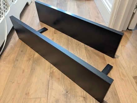 Photo of free 2x Ikea BERGSHULT black shelves (Hammersmith) #2