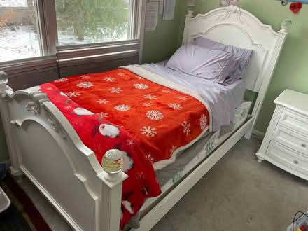 Photo of free Girl’s twin bed frame (St. Charles - near Dean & 12th) #1