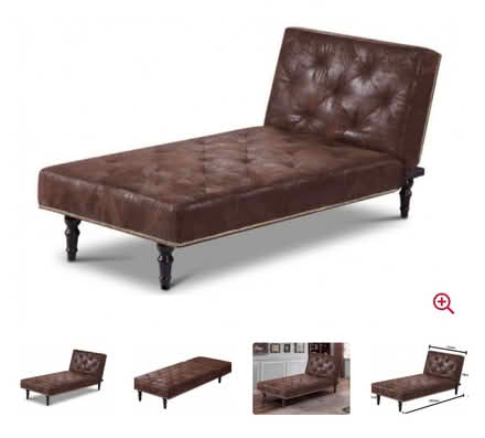 Photo of free Brown faux suede lounge bed (Ballyskeagh BT17) #1