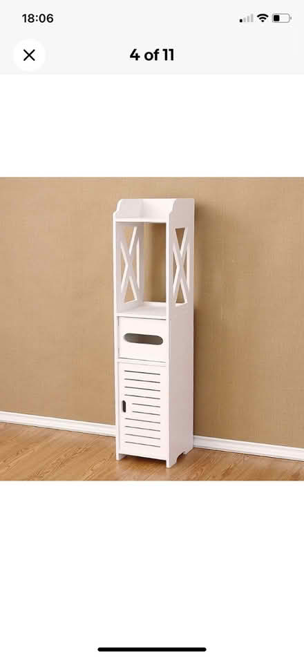 Photo of free Slim white bathroom unit (Haworth BD22) #2