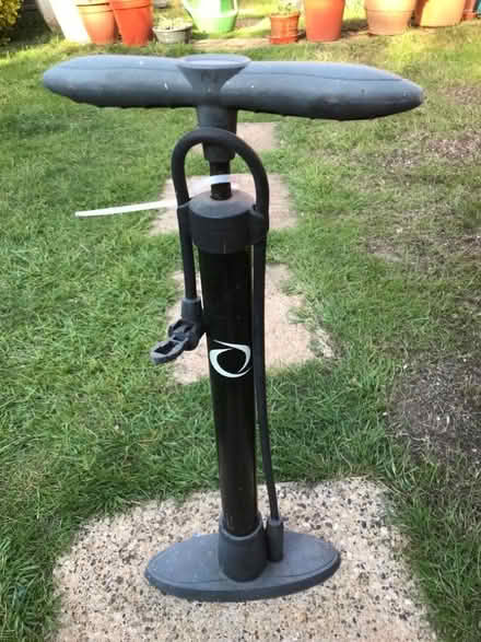 Photo of free Bicycle track pump for Schrader (car) valve. (College Town GU47) #1