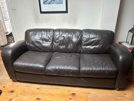Photo of free Leather sofas (Wokingham RG40) #1