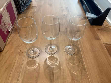 Photo of free Decanter and 3 wine glasses (Doylestown PA) #2