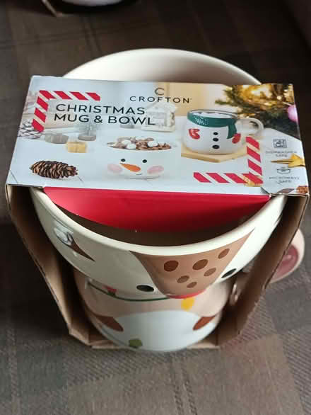 Photo of free Christmas-themed Mug and Bowl Sets and a Musical Biscuit Tin (South Gosforth NE3) #2