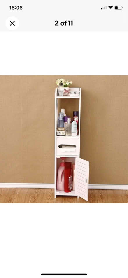 Photo of free Slim white bathroom unit (Haworth BD22) #3