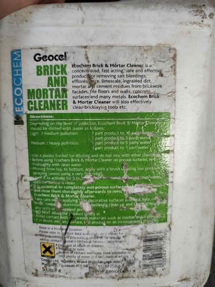 Photo of free Brick and Mortar Cleaner (Sarisbury Green SO31) #2
