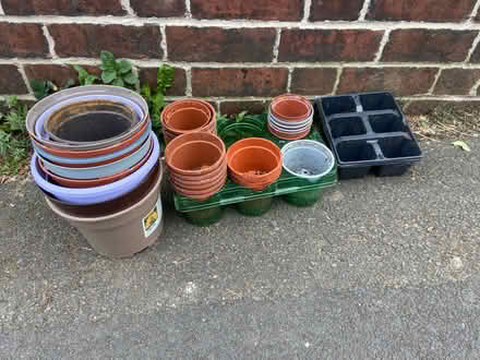 Photo of free Assortment of plastic plant pots (S11 Greystones) #1