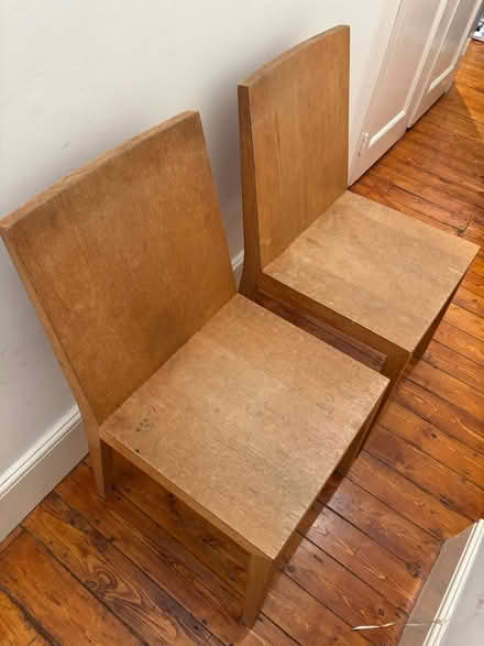 Photo of free Two Habitat solid oak chairs (N10) #2