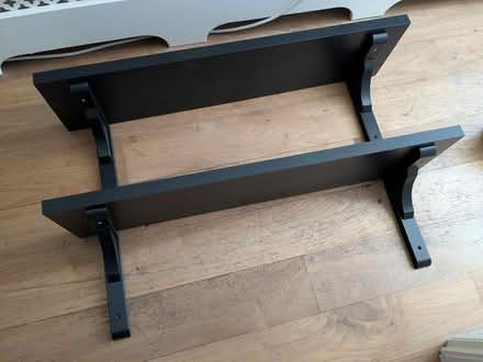 Photo of free 2x Ikea BERGSHULT black shelves (Hammersmith) #1