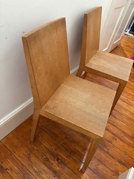 Photo of free Two Habitat solid oak chairs (N10) #1