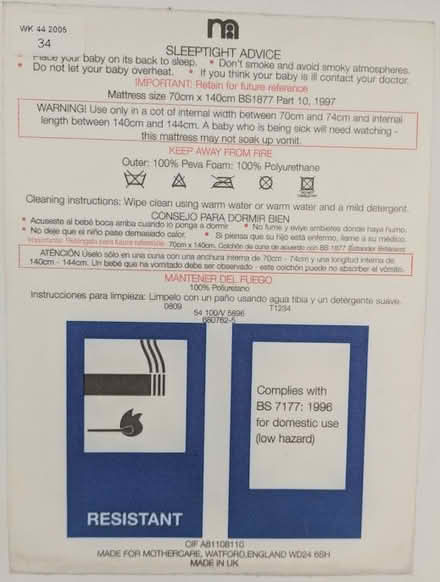 Photo of free Foam (cot mattress) (Wantage OX12 8) #2