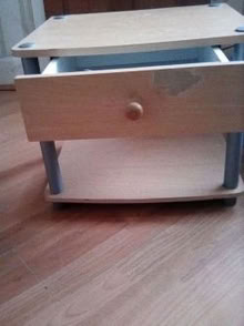 Photo of free Pine Side Table with Drawer (Would make great upcycle projec (Whiston L35) #1