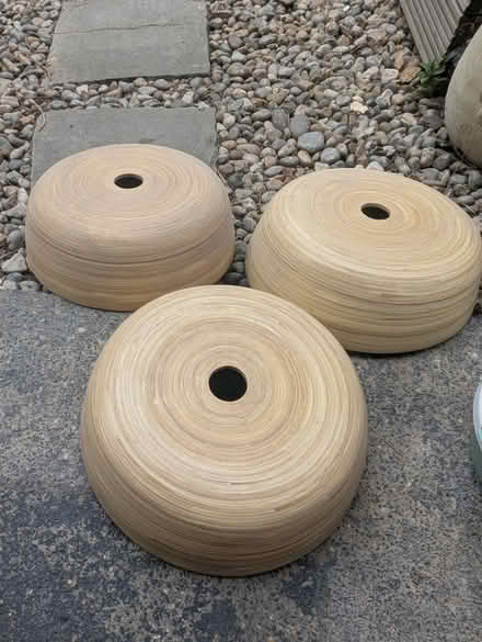 Photo of free 3 x bamboo light shades (E17) #1