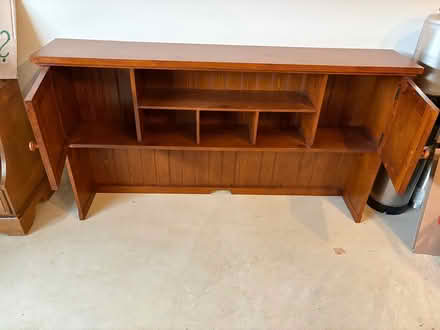 Photo of free Wood hutch for desk or breakfront (Doylestown PA) #2