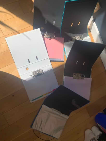 Photo of free 5 ring binders with dividers and plastic sleeves (Wootton OX13) #2