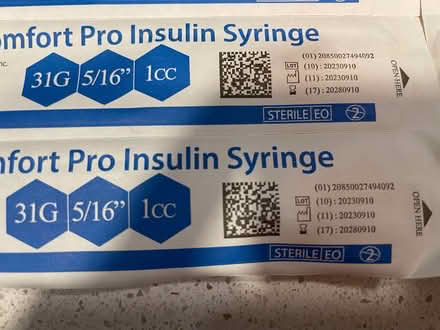 Photo of free 15 tru comfort pro insulin syringes (Kirkland) #2