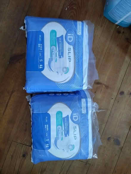 Photo of free 2 packs of iD slips/nappies, size Small, Plus (Lower Earley RG6) #1
