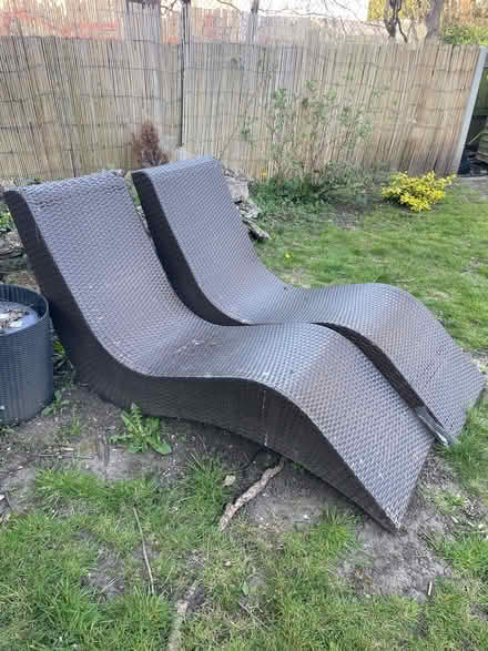 Photo of free Two synthetic rattan sun loungers (Anerley) #1